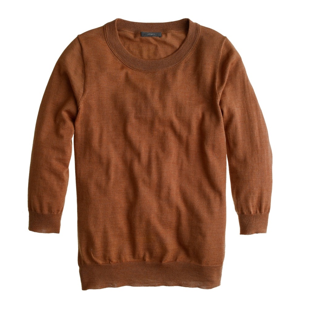 J Crew Brown Merino Wool Tippi Sweater